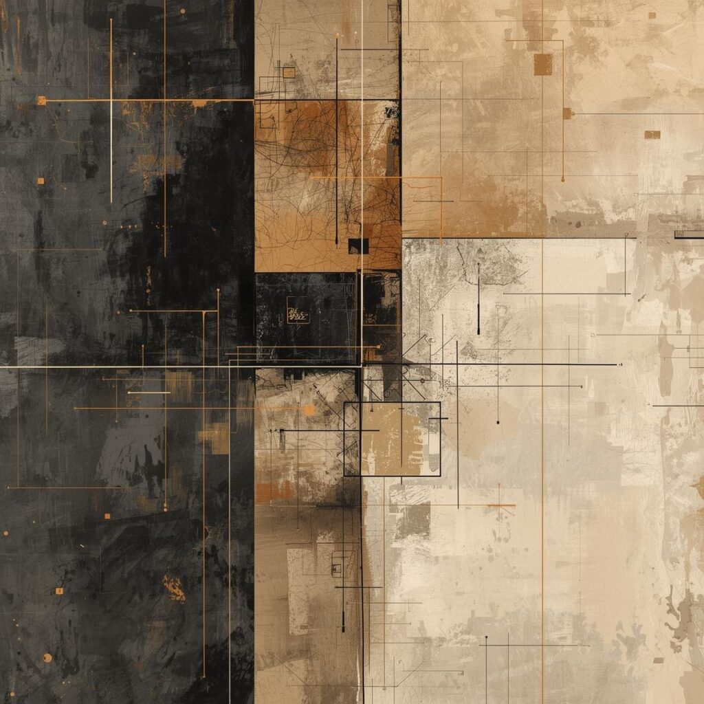 Expert Consultancy Advisory Solutions . Interim Management. Procurement. Techniek. Donkere Beige Kleuren. Abstracte Art 1024x1024